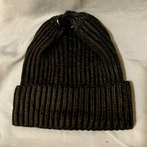 Black Knitted Winter Beanie